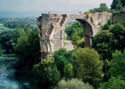 Roman bridge of Augustus at Narni in Umbria, Italy