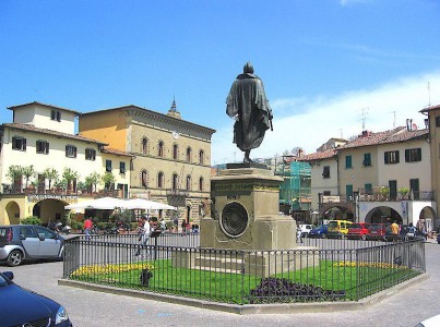 The main piazza of Greve in Chianti, Tuscany