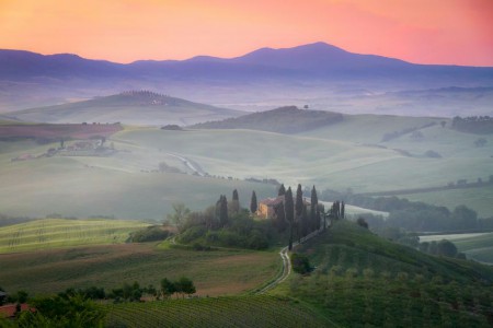 Dawn in the Val d'Orcia